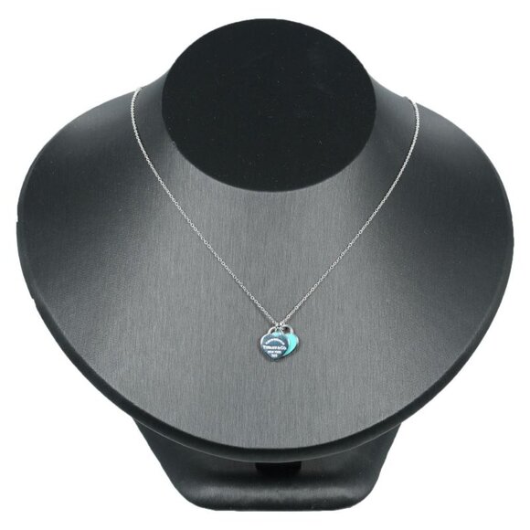 Tiffany & Co Return Toe Double Heart Silver 925 - Picture 2 of 8